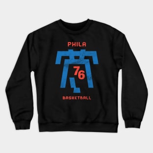 Cool Modern Philadelphia, PA Basketball fan Gift Crewneck Sweatshirt